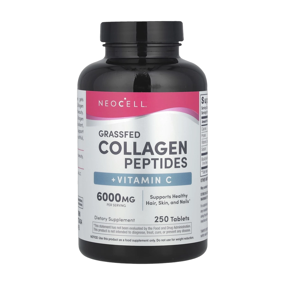 NeoCell, Grassfed Collagen Peptides + Vitamin C, 250 Tablets