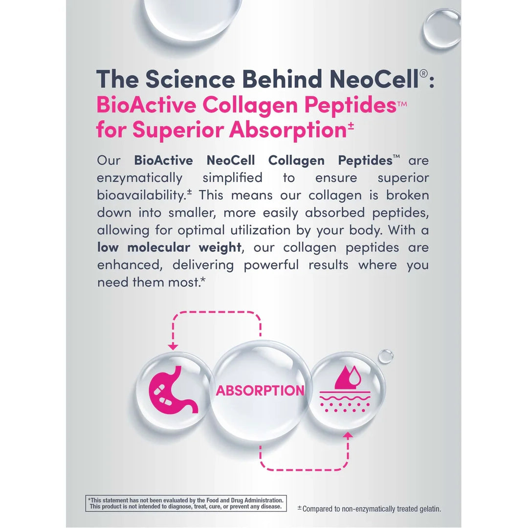NeoCell, Grassfed Collagen Peptides + Vitamin C & Biotin, 270 Tablets