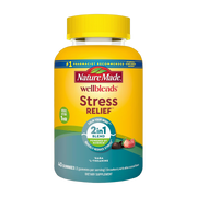 Nature Made, Wellblends, Stress Relief, Strawberry, 40 Gummies front packaging view