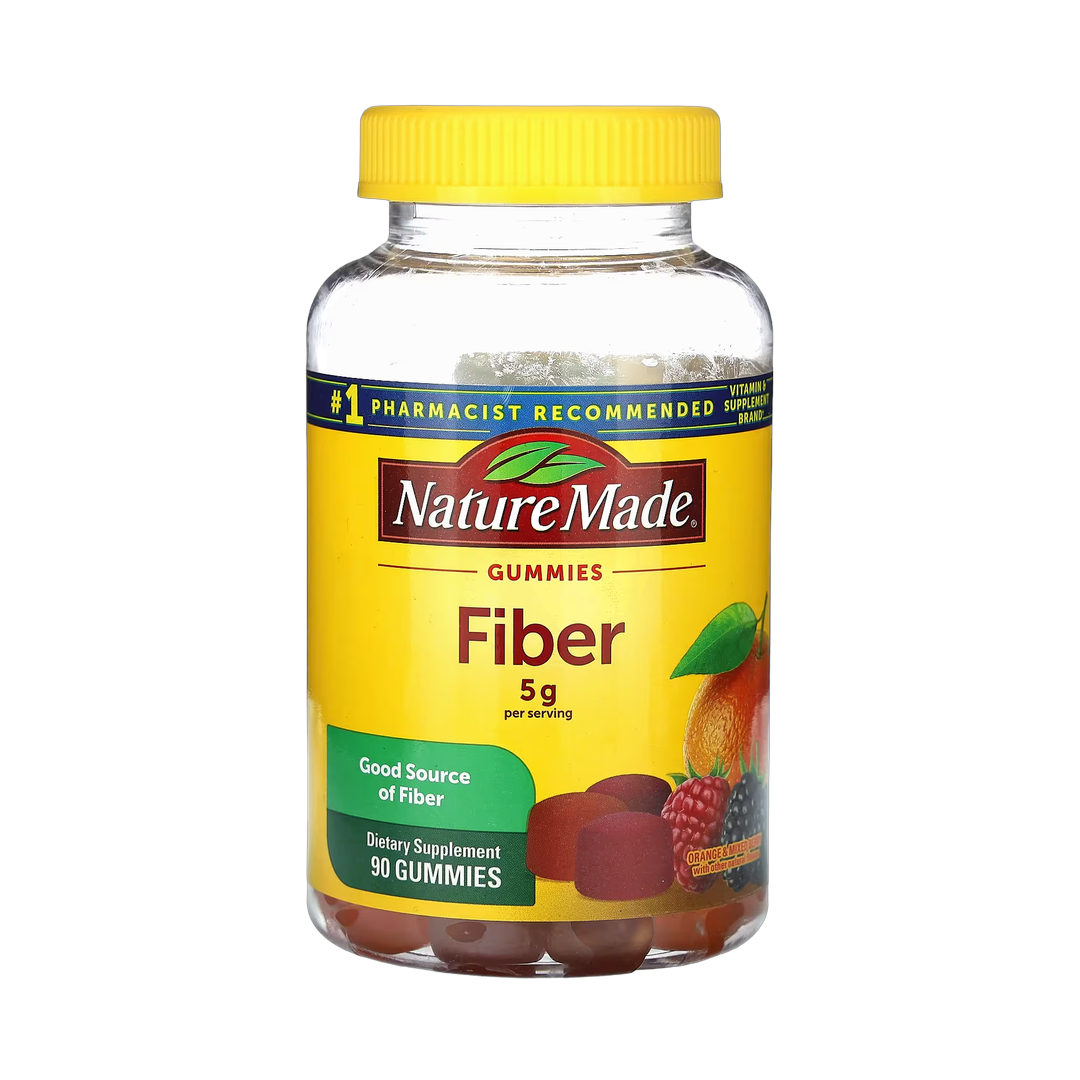 Nature Made, Fiber Gummies, Orange & Mixed Berry, 90 Gummies front packaging view