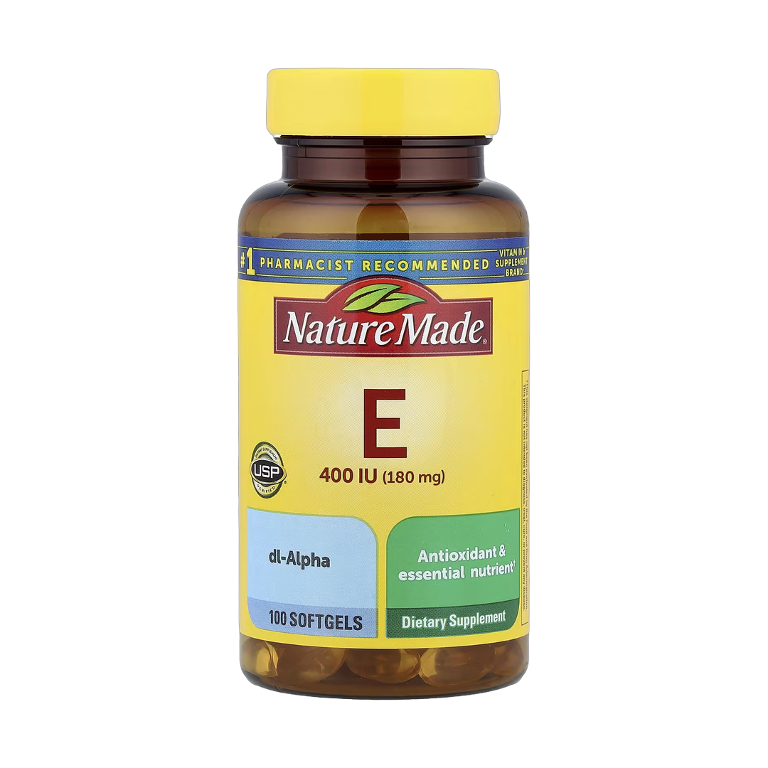 Nature Made, Vitamin E, 180 mg (400 IU), 100 Softgels front packaging view