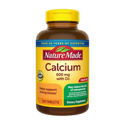 Nature Made, Calcium 600 mg with Vitamin D3, 220 Tablets front packaging view
