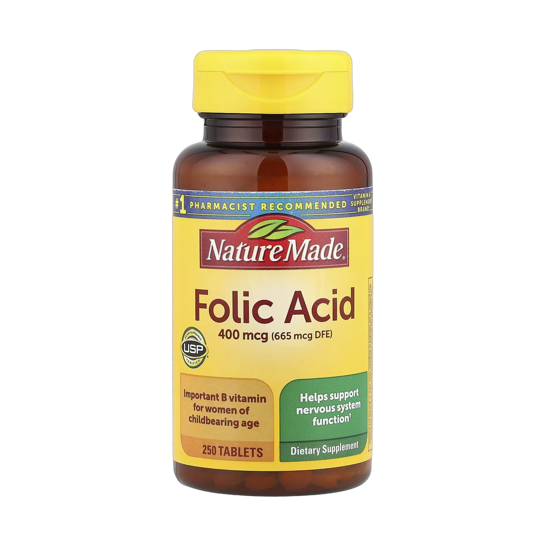 Nature Made, Folic Acid, 250 Tablets front packaging view