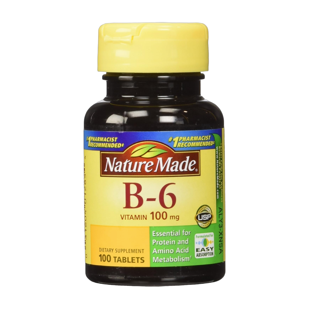 Nature Made, Vitamin B-6, 100 Mg, 100 Tablets front packaging view