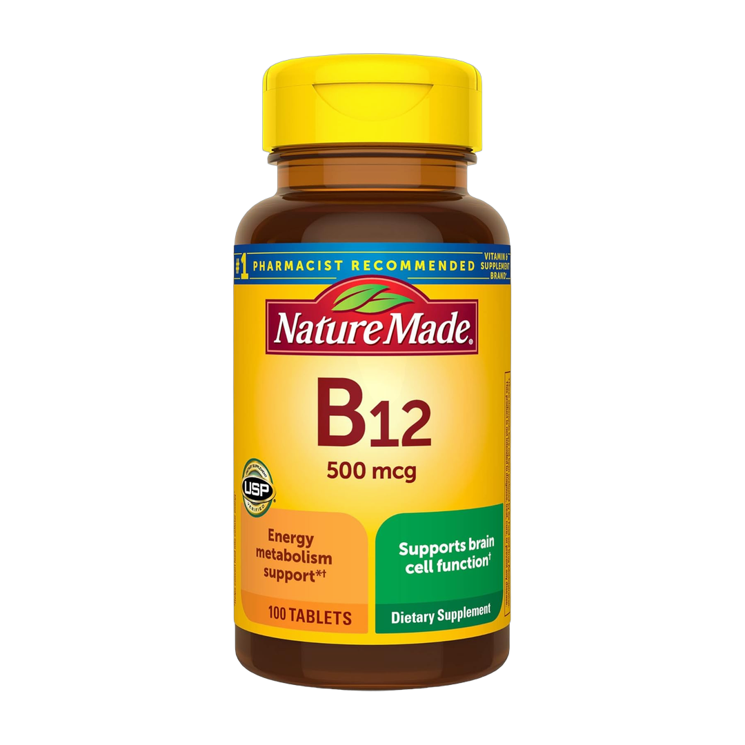 Nature Made, Vitamin B12 500 mcg, 100 Tablets front packaging view