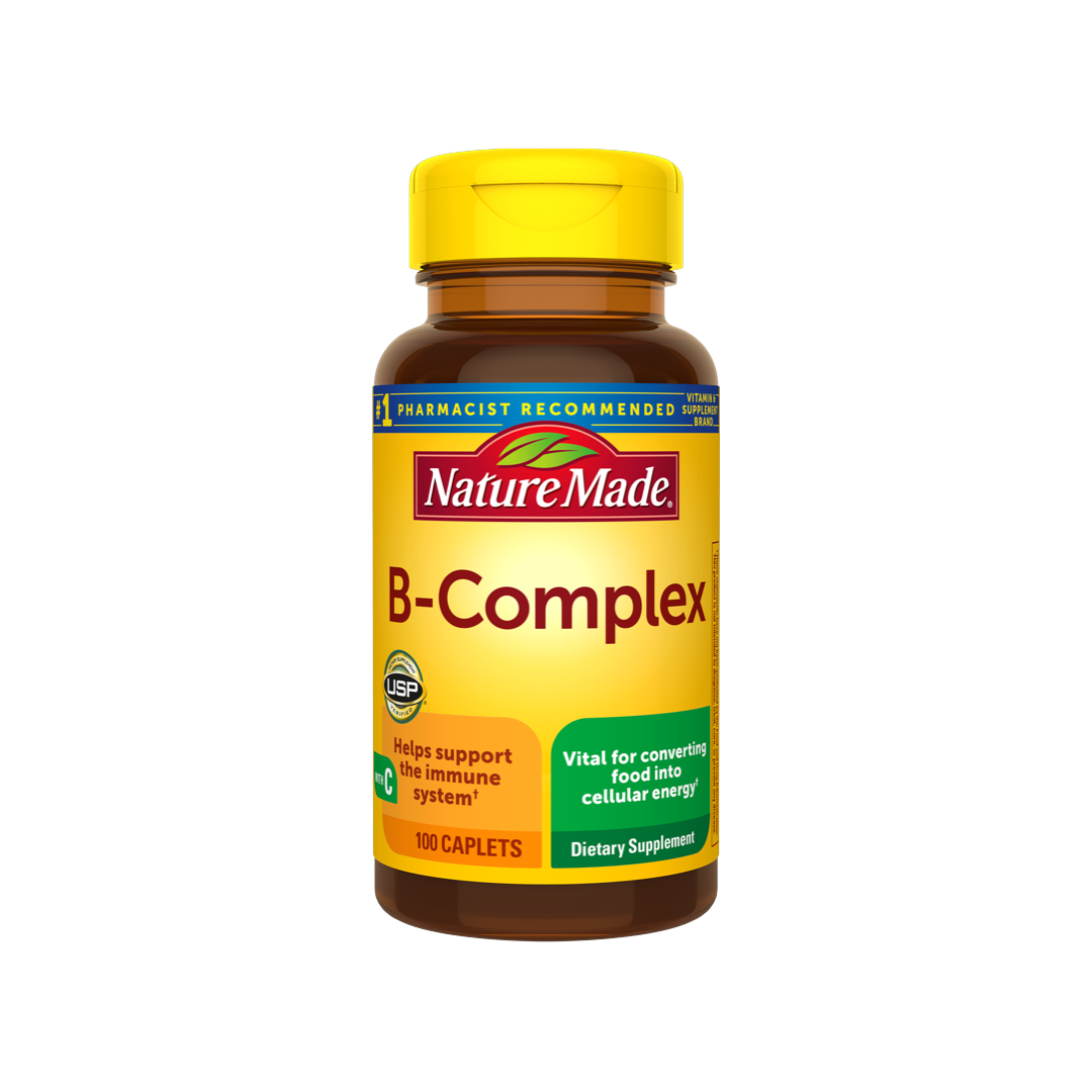 Nature Made, B-Complex with Vitamin C, 100 Capsules front packaging view