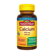 Nature Made, Calcium 600 mg with Vitamin D3, 60 Tablets front packaging view
