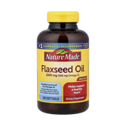 Nature Made, Flaxseed Oil, 1,000 mg, 180 Softgels front packaging view