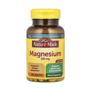 Nature Made, Magnesium, 250 mg, 200 Tablets front packaging view