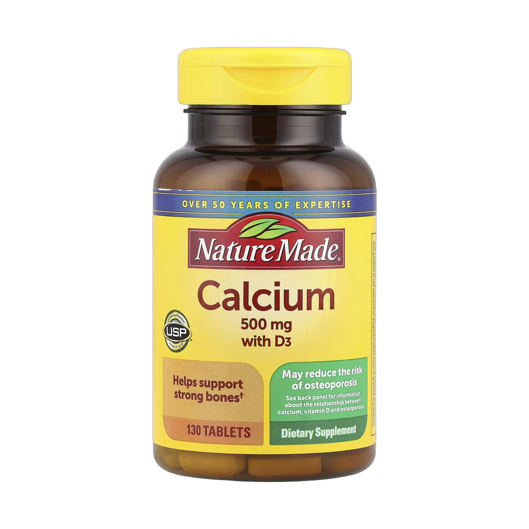Nature Made, Calcium with D3, 130 Tablets front packaging view