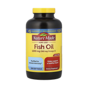 Nature Made, Fish Oil, Burp-Less, 1,200 mg, 200 Softgels front packaging view