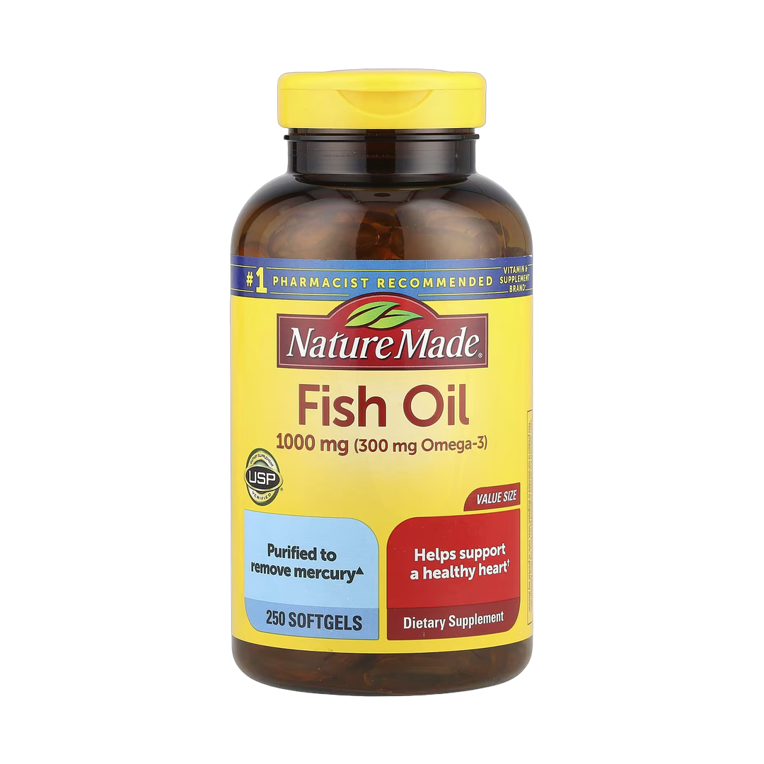 Nature Made, Fish Oil, 1,000 mg, 250 Softgels front packaging view
