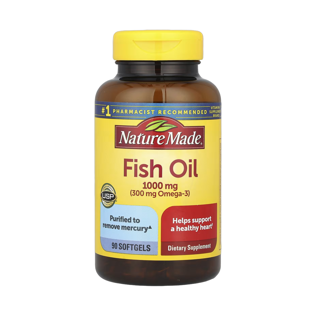 Nature Made, Fish Oil, 1,000 mg, 90 Softgels front packaging view