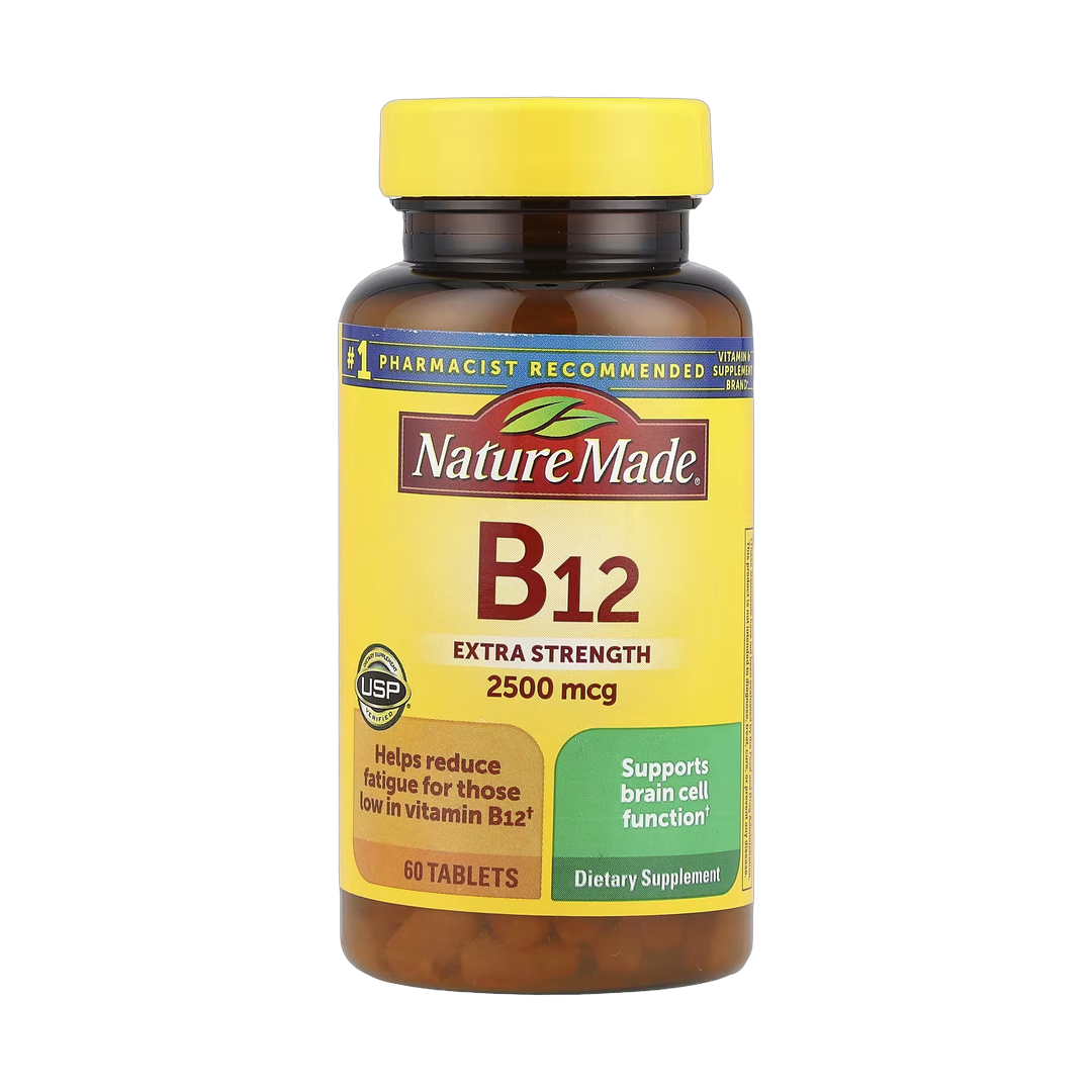 Nature Made, Vitamin B12, 2500 mcg, 60 Tablets front packaging view