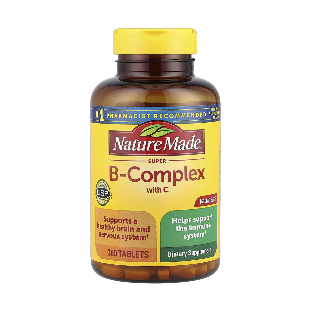 Nature Made, Super-B Complex with Vitamin C, 360 Tablets front packaging view