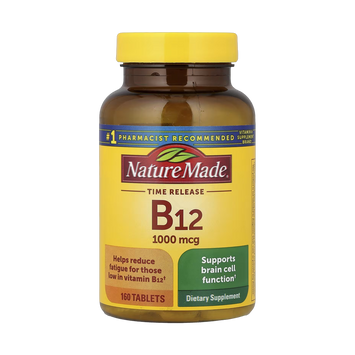 Nature Made, B12, Time Release, 1,000 mcg, 160 Tablets front packaging view