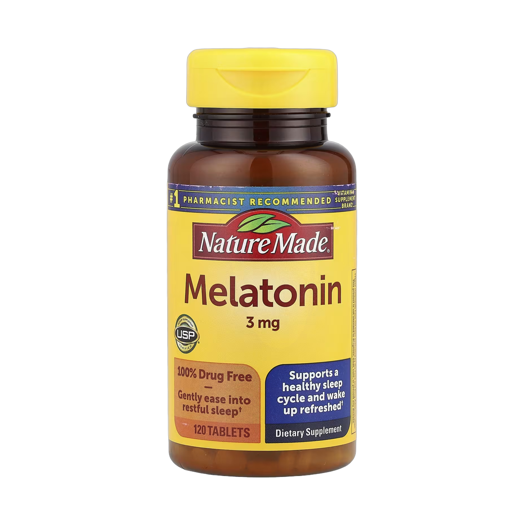 Nature Made, Melatonin, 3 mg, 120 Tablets front packaging view