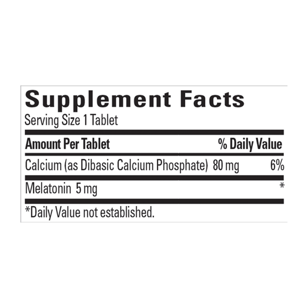 Nature Made, Melatonin, 90 Tablets supplement facts label showing ingredients, vitamins, minerals, and serving information