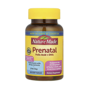 Nature Made, Prenatal Folic Acid + DHA, 60 Softgels front packaging view