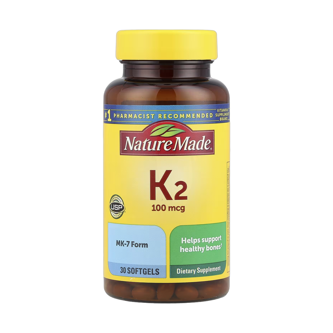 Nature Made, Vitamin K2, 100 mcg, 30 Softgels front packaging view