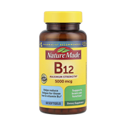 Nature Made, Vitamin B12, Maximum Strength, 5,000 mcg, 60 Softgels front packaging view