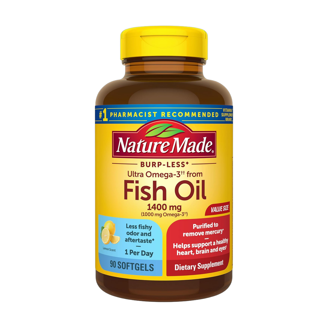 Nature Made, Ultra Omega-3 Fish Oil, 1400 mg, 90 Softgel front packaging view