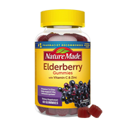 Nature Made, Elderberry Gummies with Vitamin C and Zinc, 60 Gummies front packaging view