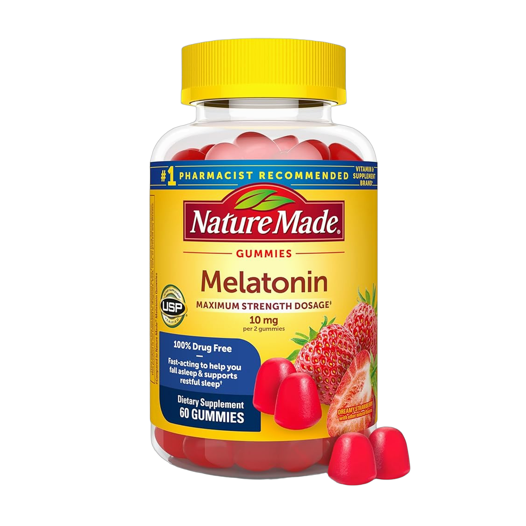Nature Made, Melatonin, 10 mg, 60 Gummies front packaging view