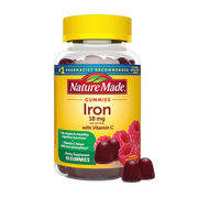 Nature Made, Iron with Vitamin C, 18 mg, 60 Gummies front packaging view