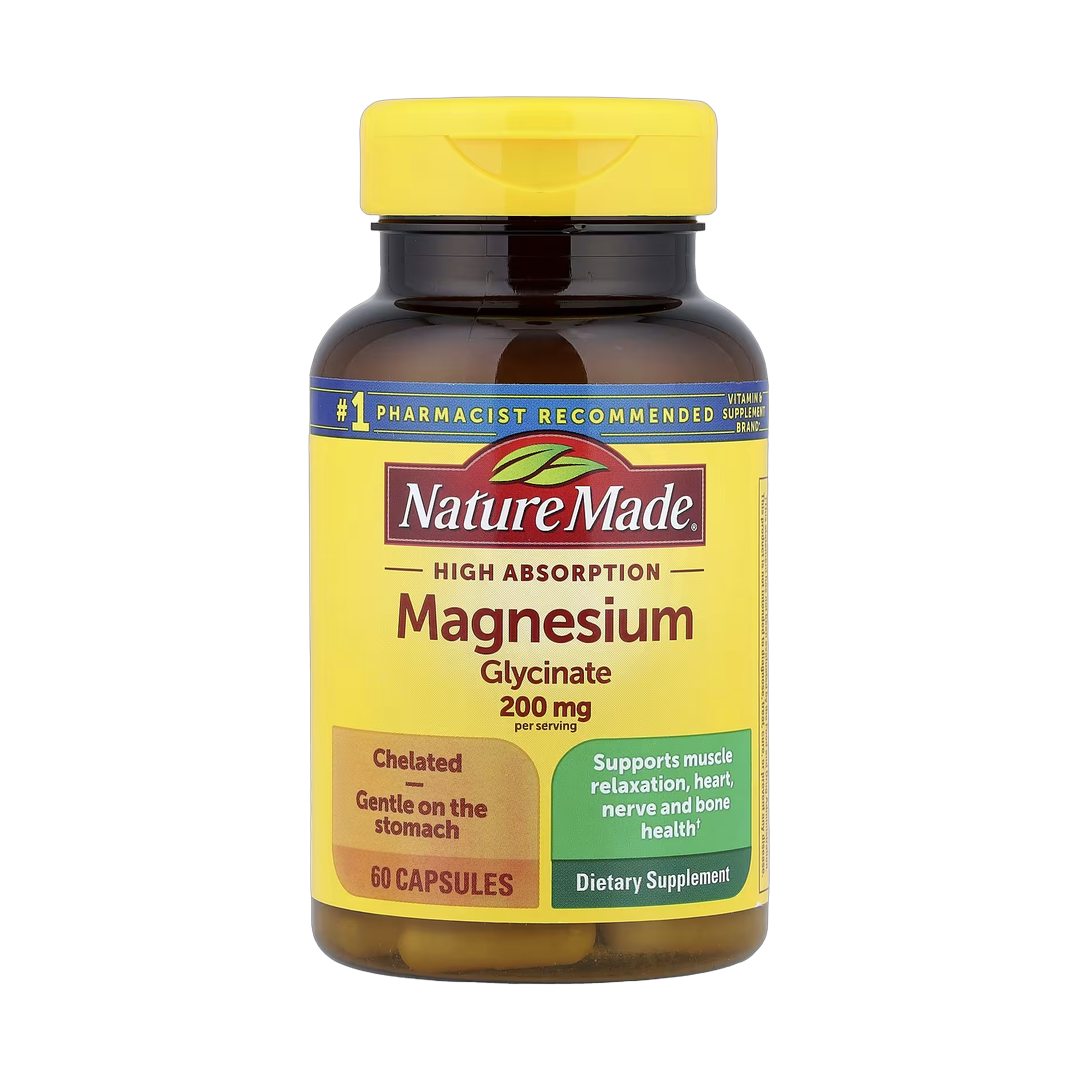 Nature Made, Magnesium Glycinate, 60 Capsules front packaging view