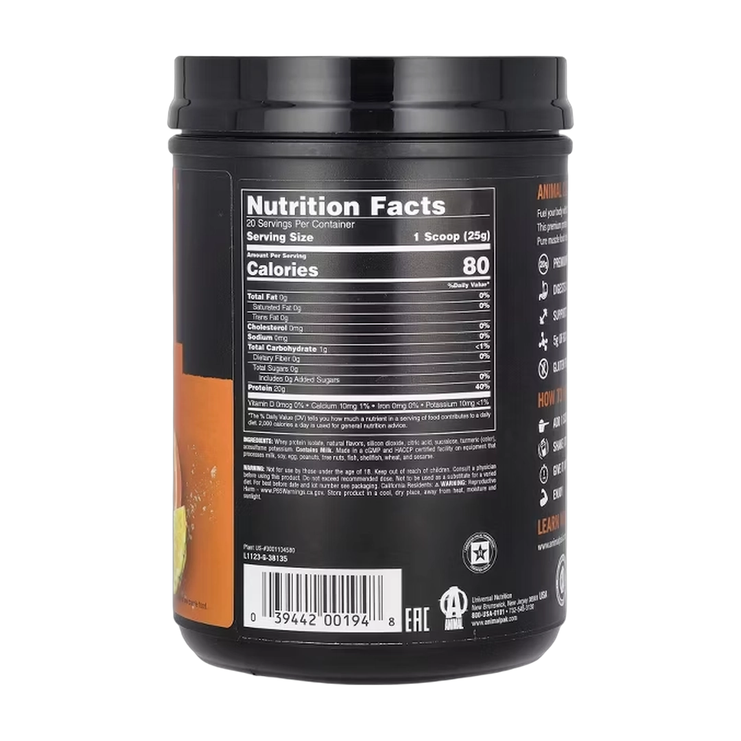 Animal, Clear Whey Isolate, Pineapple Orange, 1.1 lb (500 g)