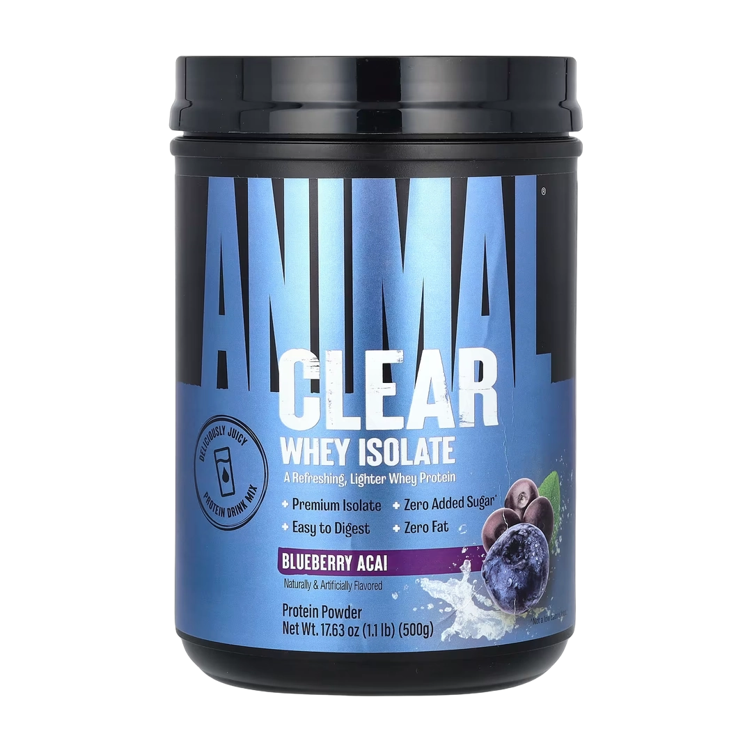Animal, Clear Whey Isolate, Blueberry Acai, 1.1 lbs (500 g)