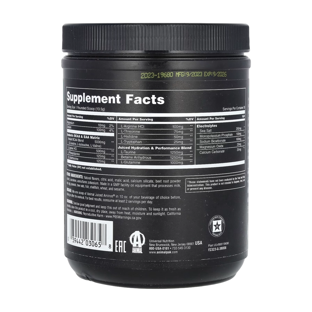 Animal, Juiced Aminos® Powder, Grape, 14.3 oz (405 g)