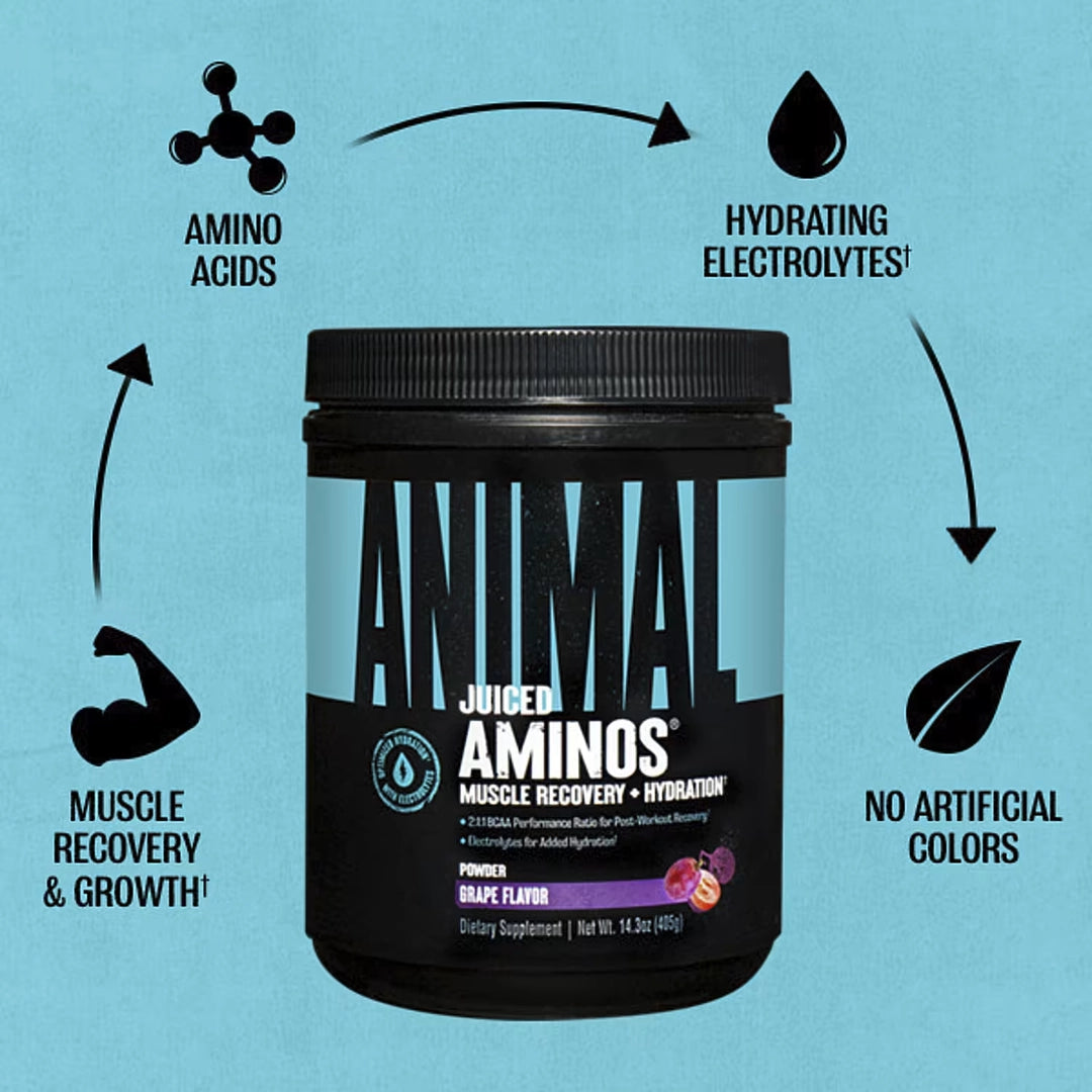 Animal, Juiced Aminos® Powder, Grape, 14.3 oz (405 g)