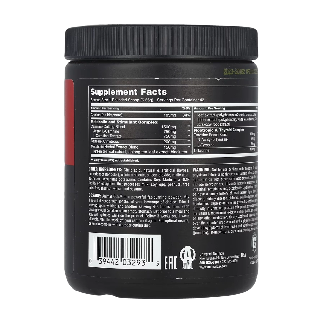 Animal, Advanced Cuts® Powder, Orange Mango, 9.4 oz (267 g)