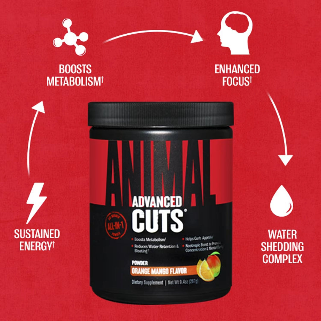 Animal, Advanced Cuts® Powder, Orange Mango, 9.4 oz (267 g)