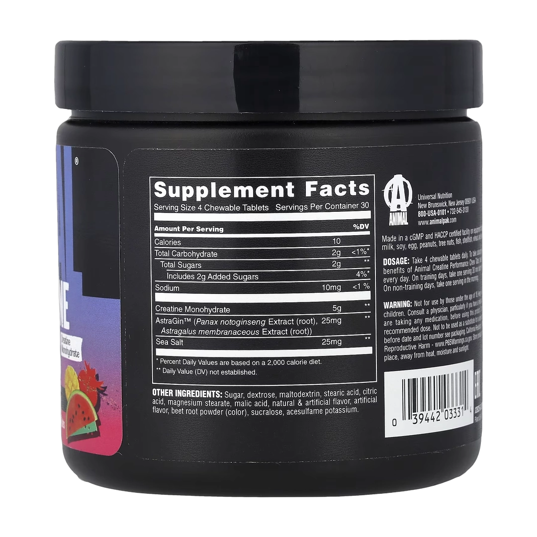 Animal, Creatine Chews, Fruit Punch, 120 Chewable Tablets