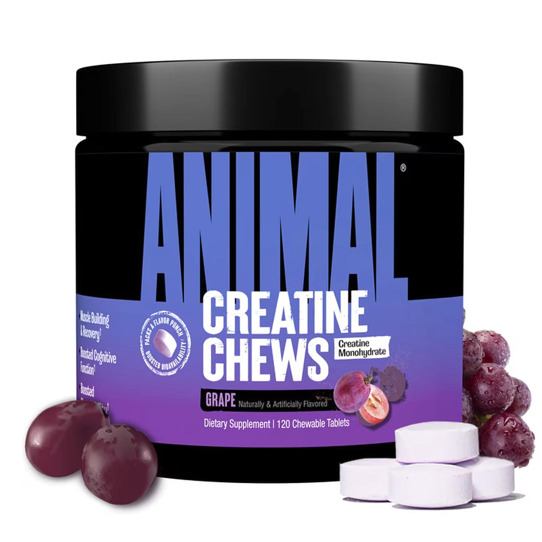 Animal, Creatine Chews, Grape, 120 Chewable Tablets