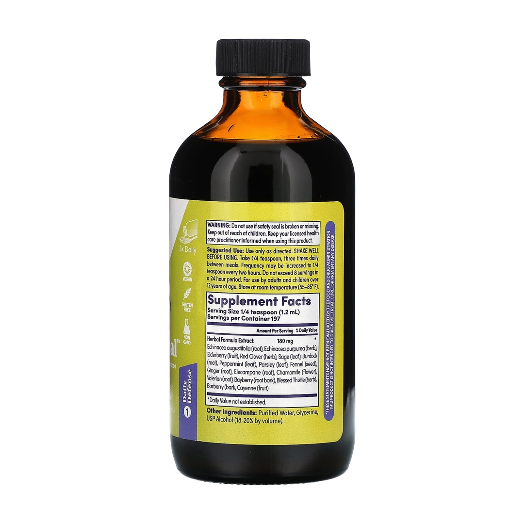 Zand, Immunity, Insure Herbal, 8 fl oz, 237 ml back packaging view