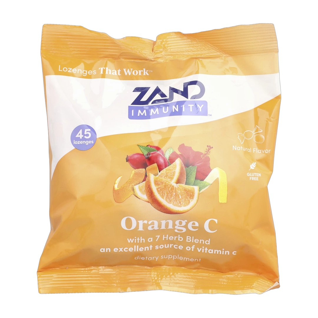 Zand, Immunity, Orange C, Natural, 45 Lozenges front packaging view