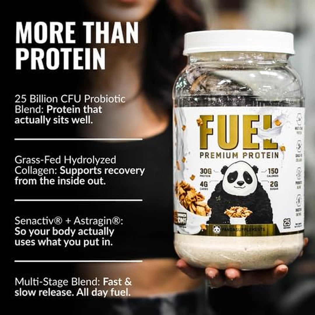 Panda Supplements, Fuel Premium Protein, Strawberries & Cream, 25 Servings