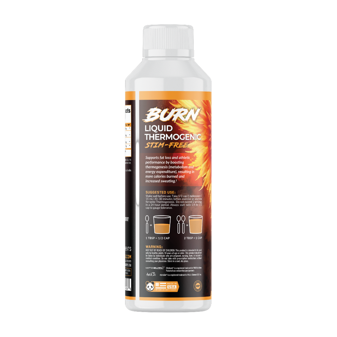 Panda Supplements, Burn Stim-Free Liquid Thermogenic, Tropical Mango Pineapple, 31 Servings