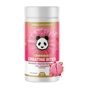 Panda Supplements, Creatine Bites, Sour Strawberry, 120 Tablets