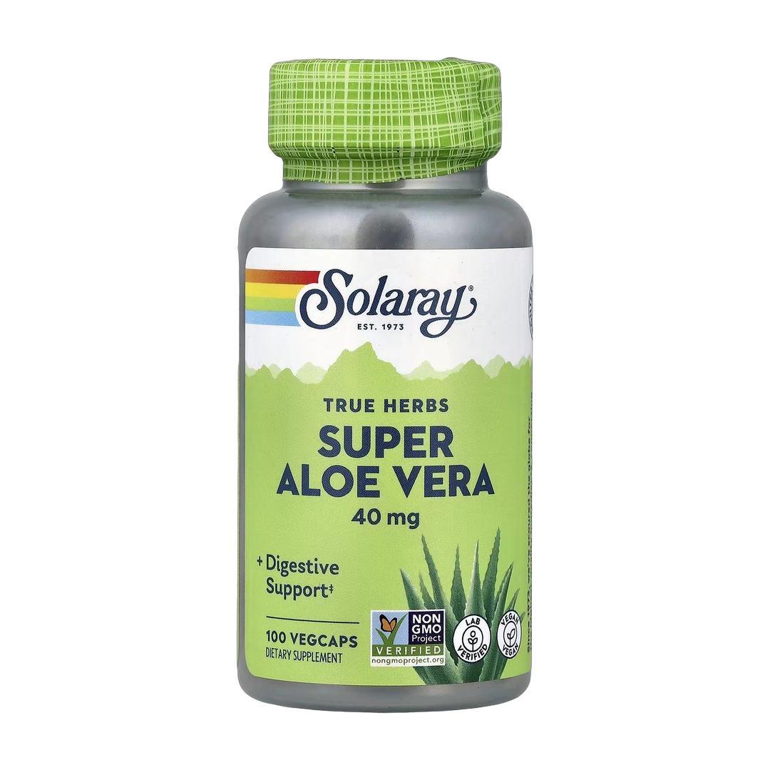 Solaray, True Herbs, Super Aloe Vera, 100 VegCaps