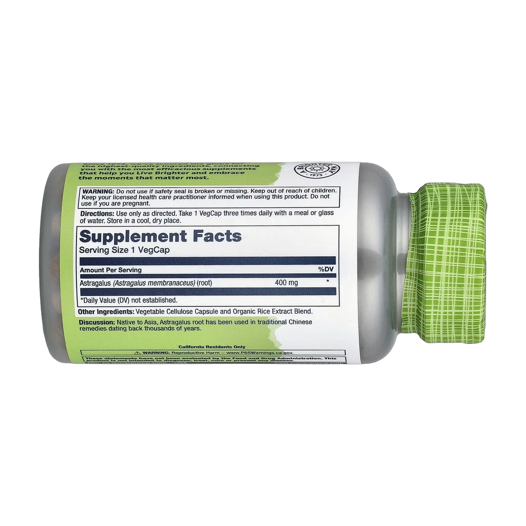 Solaray, True Herbs, Astragalus, 400 mg , 100 VegCaps
