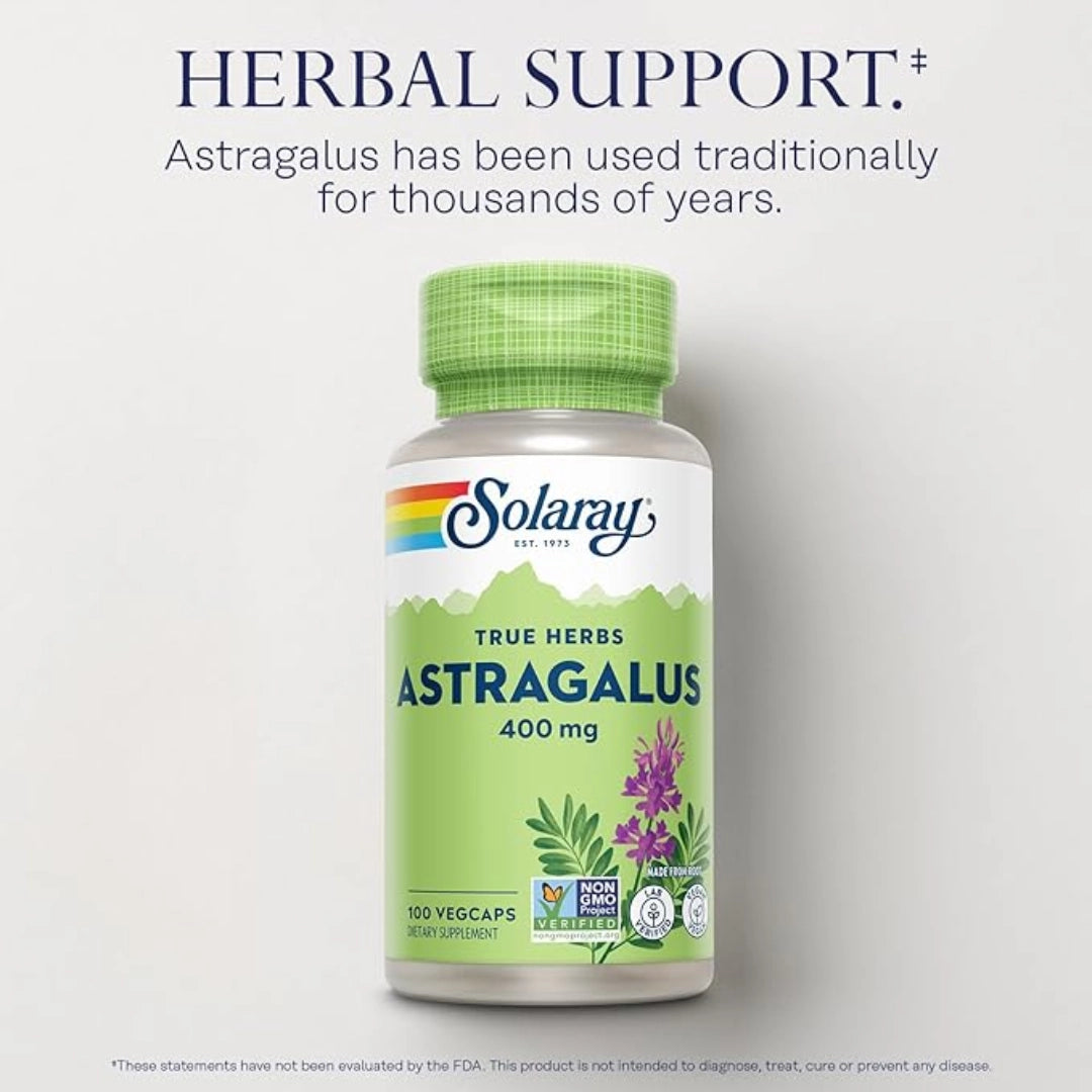 Solaray, True Herbs, Astragalus, 400 mg , 100 VegCaps