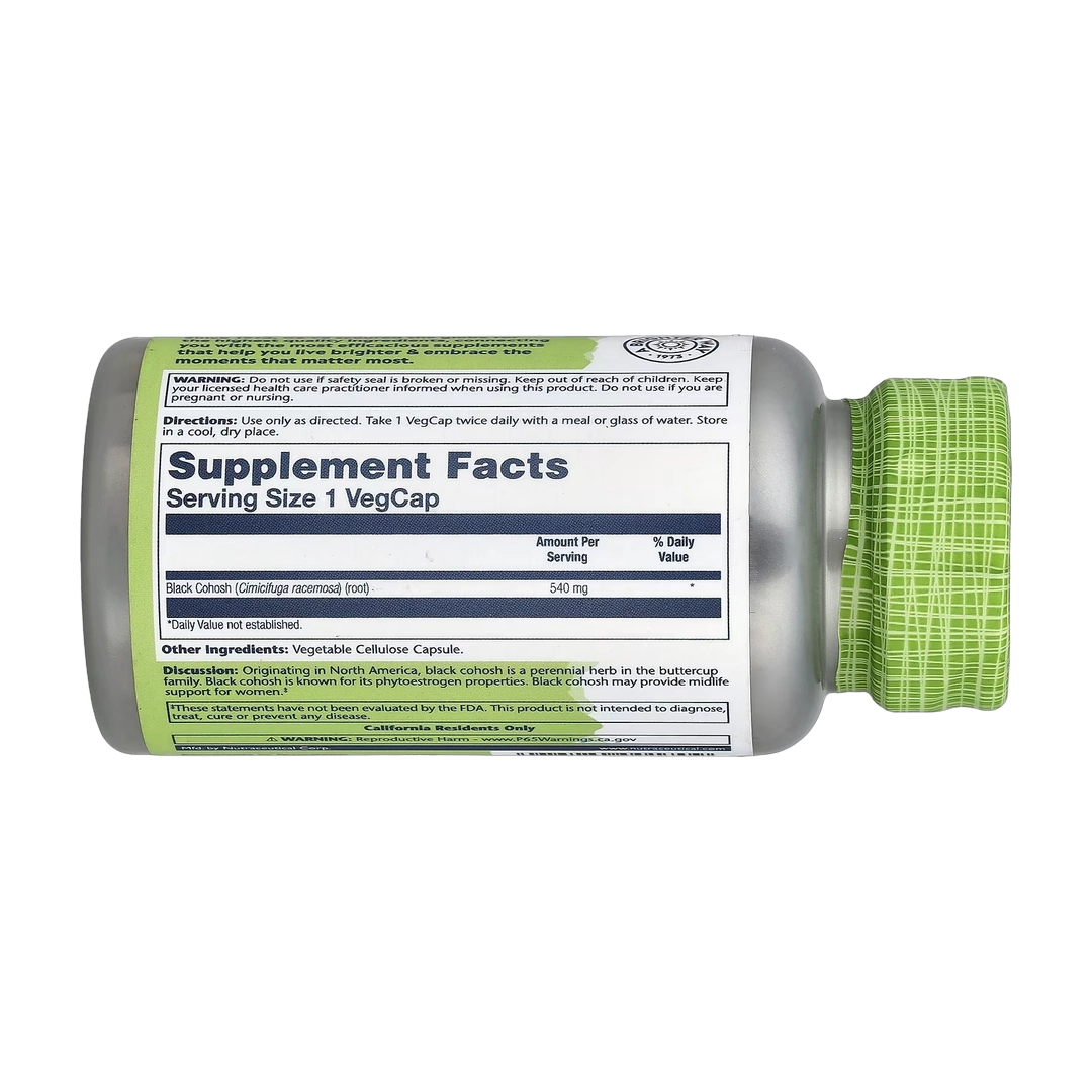 Solaray, True Herbs, Black Cohosh, 540 mg , 100 VegCaps