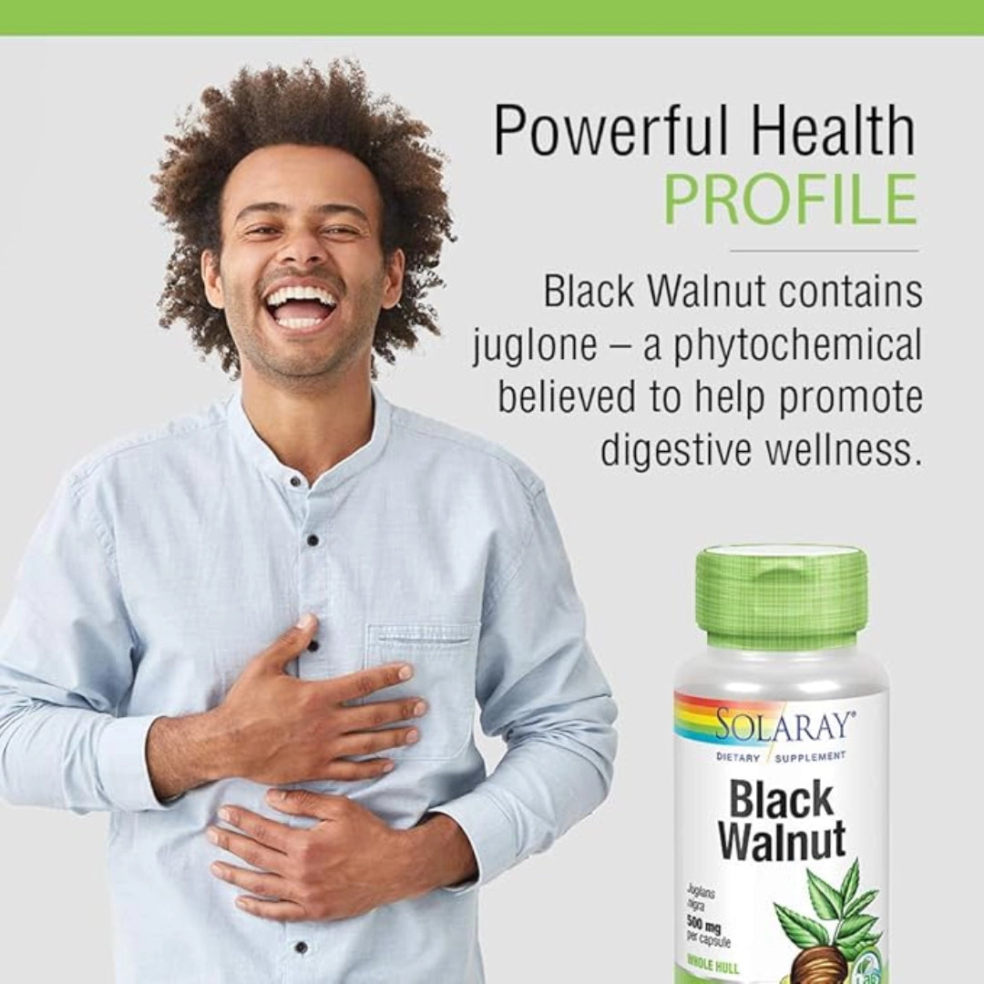 Solaray, True Herbs, Black Walnut, 500 mg, 100 VegCaps