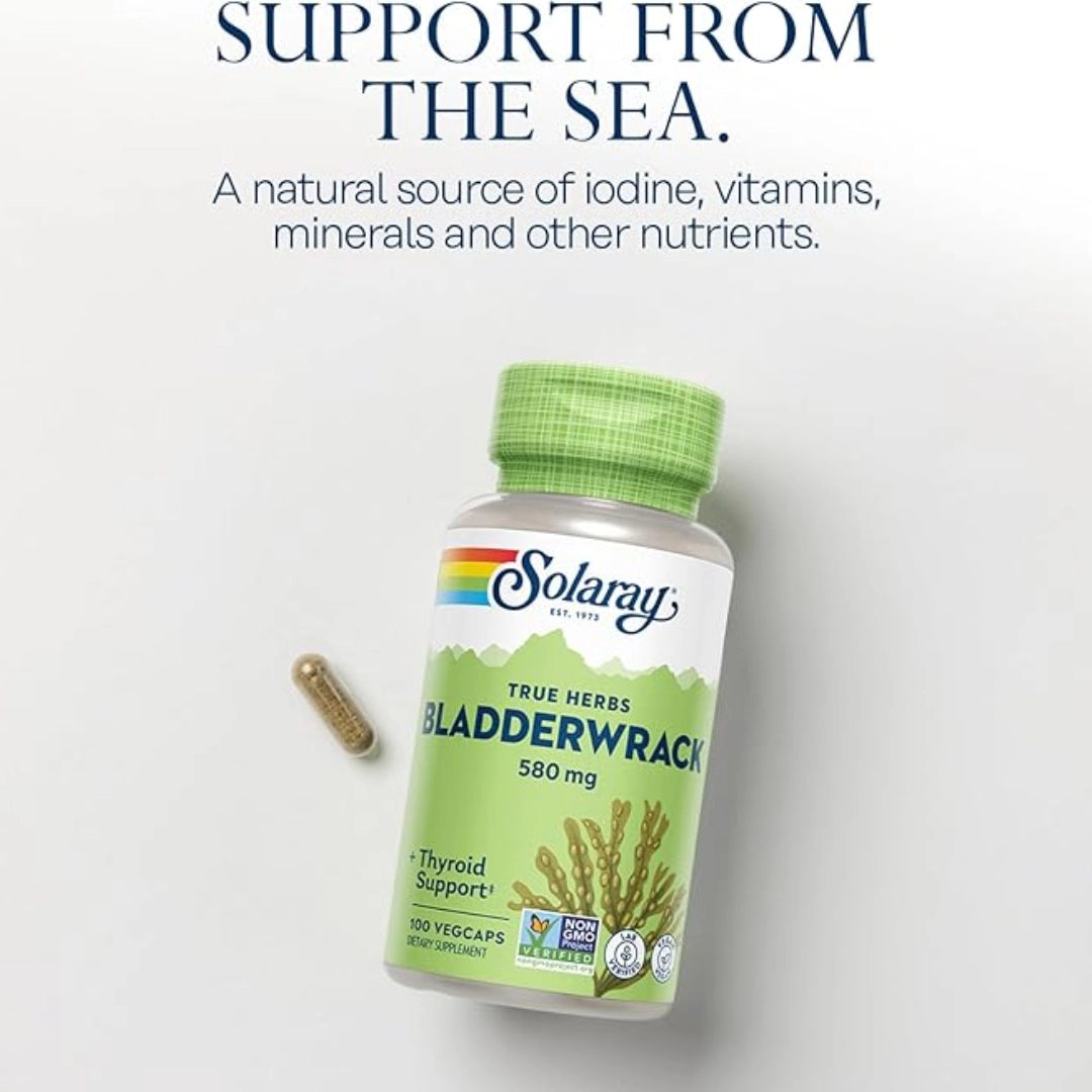 Solaray, True Herbs, Bladderwrack, 580 mg, 100 VegCaps