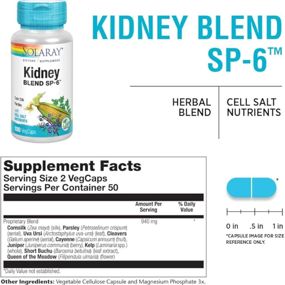 Solaray, Kidney Blend SP-6™, 100 VegCaps